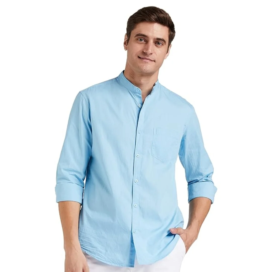 Men’s Cotton Shirt | Chinese Collar