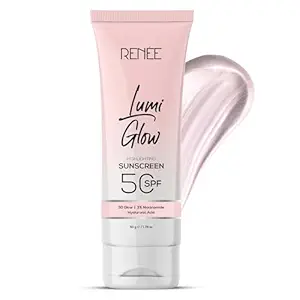 Highlighting Sunscreen with SPF 50 | Lightweight & Non-Sticky | No White Cast | Protects against UVA-UVB | Radiant Finish