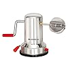 Stainless Steel Coconut Scraper for Kitchen, Vacuum Base, Rotatable Handle, Manual Operation, Silver