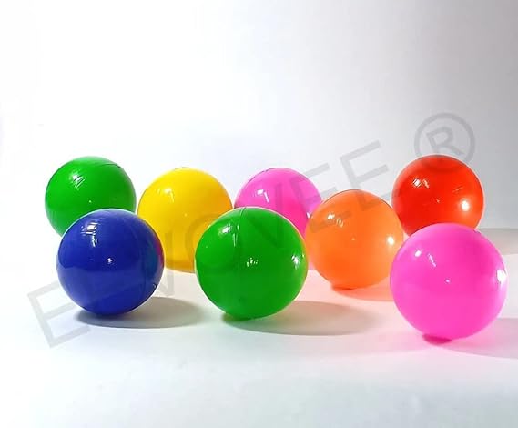 50 Pcs 6 cm Soft and Safe Multi Colour Plastic Pool Balls for Kids.8 Colorful Balls for Kids Soft Edged Ball - Image 4