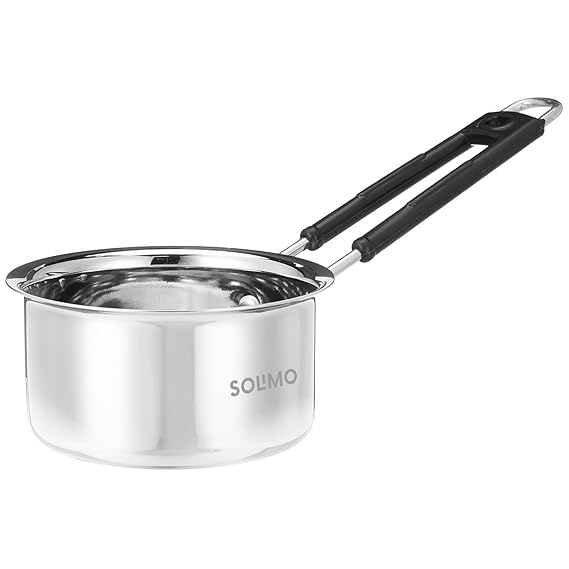 Stainless Steel Sauce Pan/Milk Pan | BIS-Approved I 14cm I 800ml I Silver - Image 5