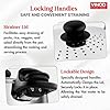 Pasta, Rice Pot with Strainer lid - 4 Litre, SAS Bottom Rice Steamer Cooker, Noodles, Veggies Boiler Pot with Locking Handles, Induction Base - 2 Year Warranty - Image 6