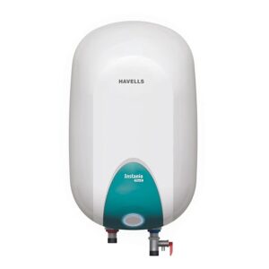 Havells Instanio Prime 15 Litre Storage Water Heater (Geyser) | Temp. Sensing Color Changing LED Indicator | Glass Coated Anti Rust Tank | Warranty: 5 Year on Tank | High Rise Compatible (White Blue)