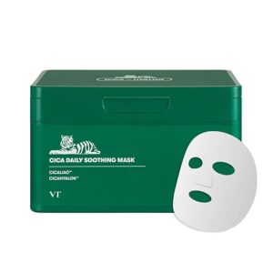 VT COSMETICS Daily Soothing Mask 30ea, Facial Sheet Mask Pick and Quick Dispenser Type Refreshing Moisturizing Korean Face Mask