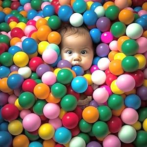 50 Pcs 6 cm Soft and Safe Multi Colour Plastic Pool Balls for Kids.8 Colorful Balls for Kids Soft Edged Ball