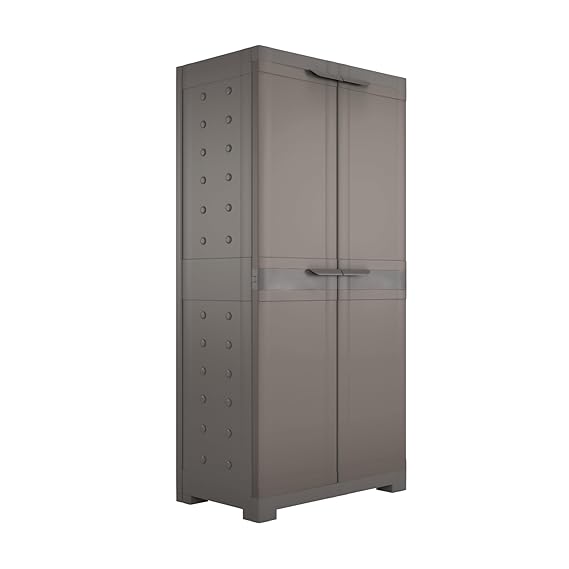 Nilkamal Freedom Large 18 (FMSC18) Shoe Rack Plastic Cabinet with Dustproof Door – Shoe Rack for Home, Chappal Stand for Home Indoor & Outdoor, Shoes Rack Plastic with Door (Weather Brown) - Image 2