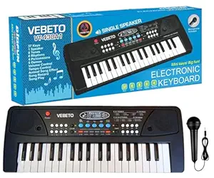 Kids Piano with Mic (1 Year Warranty) 37 Keys 8 Rhythms 8 Tones 6 Demos Portable Electronic Keyboard Toy Beginners Educational