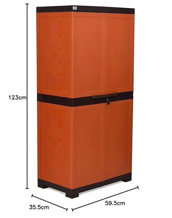 Nilkamal Freedom Large 18 (FMSC18) Shoe Rack Plastic Cabinet 3-Year Warranty with Dustproof Door – Shoe Rack for Home, Chappal Stand for Home Indoor & Outdoor, Shoes Rack Plastic with Door. - Image 2