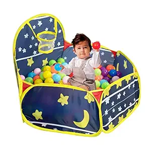Ball Pool For Kids Play Area Indoor Setup Baby Ball Pit Structure With 20 Balls Gift Toys For 1, 2 Years Boys Girls Toddlers - Bis Approved,Blue