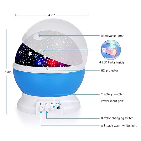 Star Master Galaxy Night Projector Lamp Ceiling Led Light 360 Rotating Colorful Lights Starry Space Projection Home Decoration Amazing Design, Gift for Kids Boy Girl - Image 2