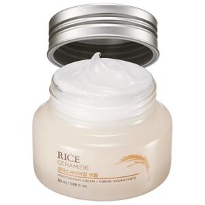 Ceramide Moisturizing Cream with Rice Extracts for Skin Brightening | Ceramide Moisturizer For Skin Barrier Repair | Paraben & Paraffins Free, Korean skin care products, 50ml