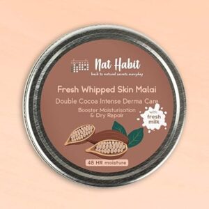 Double Cocoa Moisturiser, Skin Malai, Body Cream, Body Butter, Cold Cream Winter | Extreme Dry Skin, 48 HR Moisture, Shea, Cocoa Butter, Milk, Body Lotion - 120ml