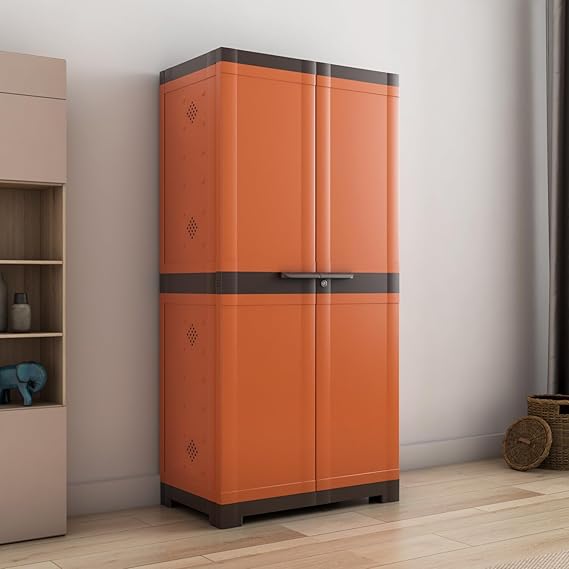 Nilkamal Freedom Large 18 (FMSC18) Shoe Rack Plastic Cabinet 3-Year Warranty with Dustproof Door – Shoe Rack for Home, Chappal Stand for Home Indoor & Outdoor, Shoes Rack Plastic with Door.