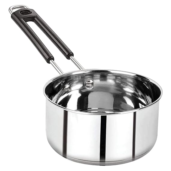 Stainless Steel Sauce Pan/Milk Pan | BIS-Approved I 14cm I 800ml I Silver