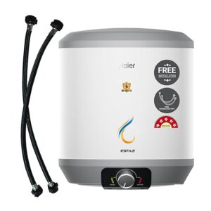Haier Estile Water Geyser 25 Ltr 2200W Storage Water Heater 5 Star with Pipe| Free Installation| ABS Body| Shock Proof| 8-Yr Tank 4-Yr Product Warranty