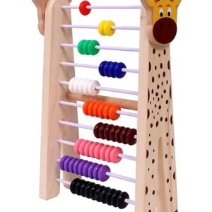 Wooden Abacus And Learning Play Center - Multi Color, Kid