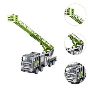 PROBABE Diecast Fire Engine Model Truck Toy Set for Kids Boys, Friction Powered Truck with All Moving Parts Pull Back Push & Go Vehicle (Pack of 4)