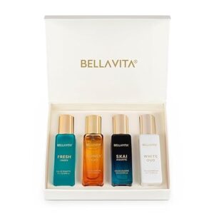 Luxury Long Lasting Unisex Perfume Gift Set | 4x20ml Perfume for Man & Woman | Woody, Aquatic, Sweet, Premium Fragrance Scent