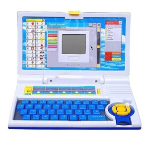 Cable World Educational Laptop Computer Toy Educational Computer for Kids Above 3 Years - 20 Fun Activity Learning Machine, Now Learn Letter, Words, Games, Mathematics, Music, Logic, Memory Tool,Blue