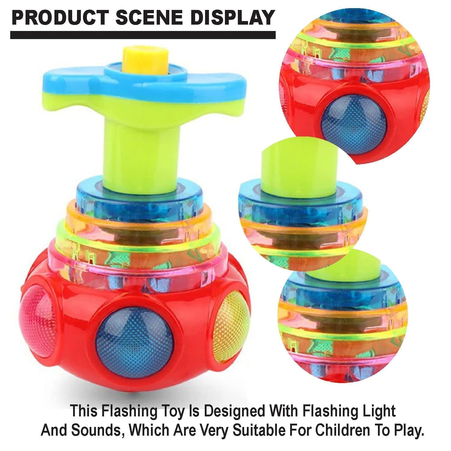 Toy Imagine Gyro Magic Lattoo Toy for Kids – Musical Light-Up Spinning Top Toy with Sound - Image 4