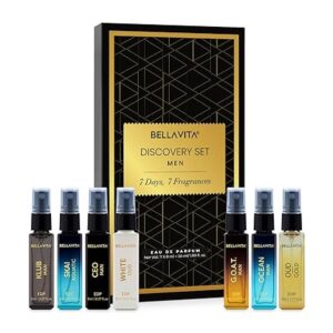 Long Lasting EDP 7x8ml Perfume Gift Set for Man | Woody, Oud and Fresh Premium Fragrance for Men | Ideal for Every Moment
