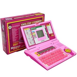 Cable World Educational Laptop Computer Toy for Kids Above 3 Years - 20 Fun Activity Learning Machine, Now Learn Letter, Words, Games, Mathematics, Music, Logic, Memory Tool,Pink