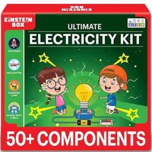 Einstein Box Ultimate Electricity & Science Kit | Science Project Kit | Electric Project Kit | Electronic Circuits | Toys for Kids Ages 8-15 Years | Science Experiment Kit with 50+ Components