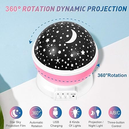 Star Master Galaxy Night Projector Lamp Ceiling Led Light 360 Rotating Colorful Lights Starry Space Projection Home Decoration Amazing Design, Gift for Kids Boy Girl - Image 3