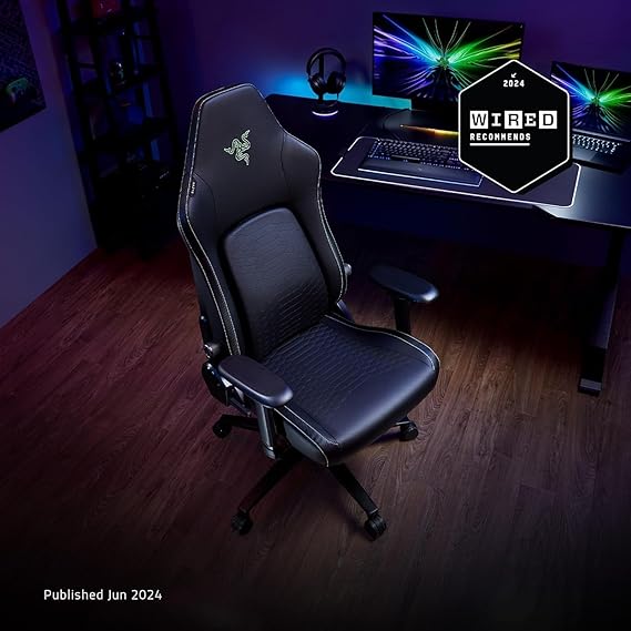 Razer Iskur V2 Gaming Chair: Adaptive Lumbar Support - Adjustable Lumbar Curve - High Density Foam Cushions - Reactive Seat Tilt &152-degree Recline - 4D Armrests - Fabric - Dark Grey - Image 5