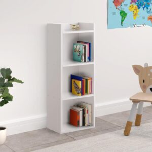 Solimo 3-Shelf Engineered Wood Book Shelf and Display Unit |White