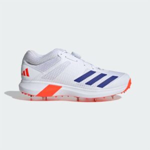 ADIPOWER Vector Mid 20 Mens Cricket Shoes (Cloud White/Core Black/Lucid Lemon)