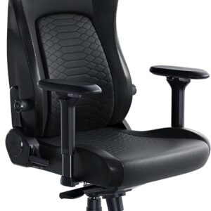 Razer Iskur V2 Gaming Chair: Adaptive Lumbar Support - Adjustable Lumbar Curve - High Density Foam Cushions - Reactive Seat Tilt &152-degree Recline - 4D Armrests - Synthetic Leather - Black