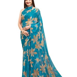 Vareli Floral Print Nara Chiffon Saree 59599