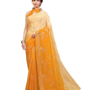 Vareli Taspa Embellishment Work Saree With Unstitched Blouse Piece