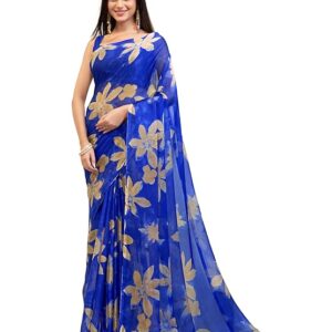 Vareli Floral Print Nara Chiffon Saree 59599