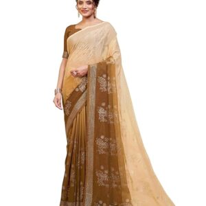Vareli Taspa Embellishment Work Saree With Unstitched Blouse Piece