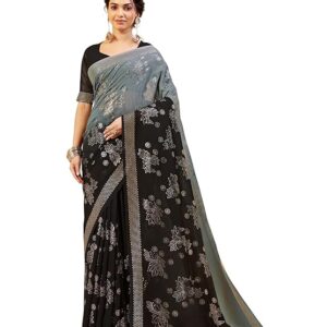 Vareli Taspa Embellishment Work Saree With Unstitched Blouse Piece